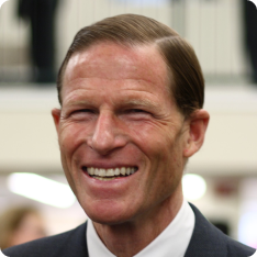 Connecticut Attorney General Richard Blumenthal, at the ribbon cutting ceremony...