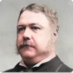 Colorized portrait of Chester Arthur