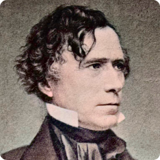 Colorized portrait of Franklin Pierce