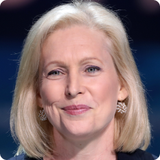 U.S. Senator Kirsten Gillibrand speaking with attendees at the 2019...