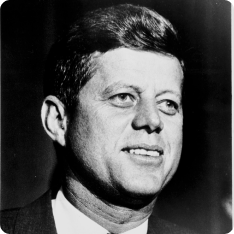 John F. Kennedy, 35th President of the United States.