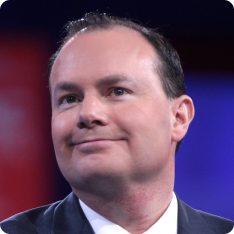 U.S. Senator Mike Lee of Utah speaking at the 2016...