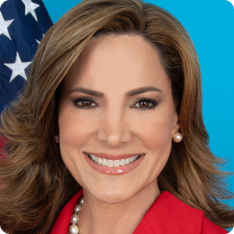 Representative Maria Elvira Salazar's first-term congressional headshot for her term...