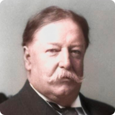 Colorized portrait of William Howard Taft